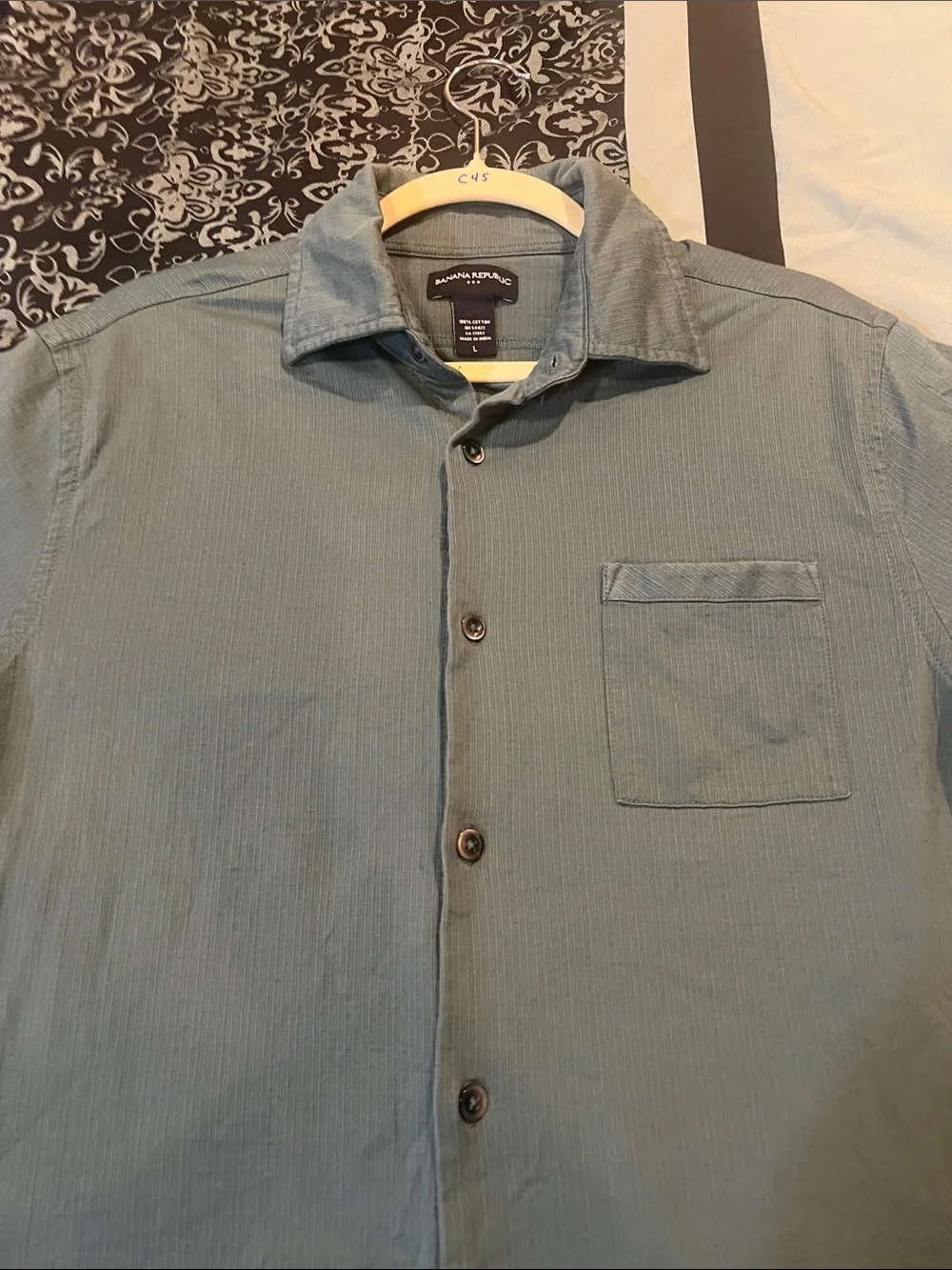 Banana Republic Teal Green Casual Button-Up Shirt